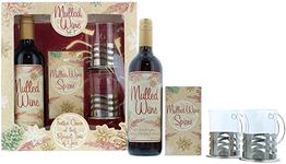 The Mulled Wine Gift Set - Gift Box includes Bottle of Mulled Wine, Mulled Wine Spice Pack and 2 Mugs