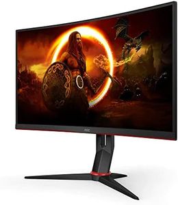 AOC Écran gaming incurvé C24G2U 59,9 cm (23,6 pouces) (HDMI, DisplayPort, hub USB, temps de réponse de 1 ms, 165 Hz, 1920 x 1080 px, FreeSync Premium) noir/rouge