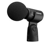 Shure MV88+ Stereo USB Microphone - Condenser Microphone for Streaming and Recording Vocals & Instruments, Mac & Windows Compatible, Real-Time Headphone Monitoring Output, Travel Friendly - Black