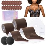 Creamify Boob Tape, Nipple Cover Set for Women, 2 Pack Breast Lift Tape, Adhesive Bra Boobytape for Breast Lift, Multipurpose Pack to Support-Cover Nips, Go Backless & Strapless in Confidence