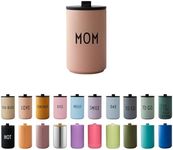 Design Letters Thermo Cup MOM Mom Travel Mug | Gifts for Mum | Thermos Flask for Hot Drink | Presents for Mum | Stainless Steel Insulated Coffee Mug | Reusable Tumbler, 350 Ml