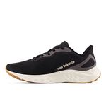 New Balance Women's Fresh Foam Arishi V4 Running Shoe, Black/Light Gold Metallic/Gum 2, 9 Medium US