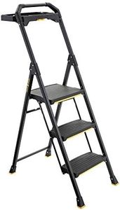 Gorilla Ladders GLHD-3T 3-Step Pro-Grade Steel Project Ladder, 300 lbs. Load Capacity Type IA Duty Rating