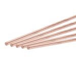 sourcing map 5 Pack Pure Copper Round Rod 3mm/0.12 Inch Diameter 250mm/10 Inch Length Solid Copper Rod Lathe Bar Stock for DIY Metal Craft Metal Working Hobbies