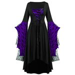 Gothic Halloween Dress, Santa Dress for Women, Adult Halloween Costumes Women Plus Size, Maid Cosplay, Halloween Women Party Dress, Mother and Daughter Halloween Outfits, Womens Dresses Purple