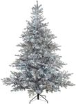 WeRChristmas Pre-Lit Frost Vermont Spruce Multi-Function Christmas Tree with 350 Cool White LED Lights, Green, 6 feet/1.8 m