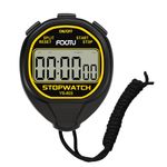 FCXJTU Digital Waterproof Stopwatch, No Bells, No Whistles, Simple Basic Operation, Silent, Clear Display, ON/Off, Large Display for Swimming Running Training Kids Coaches Referees Teachers (Black)