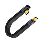 Poyiccot Short USB C Cable 5inch, Right Angle USB C Cable 40Gbps, Short USB C to USB C Cable 240W, Short USB C Thunderbolt 4 Cable PD 3.1 USB C Data Cable for iPhone, External SSD, Docking