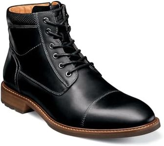 Florsheim Chalet Cap Toe Boot Black Crazy Horse 10 M (D)