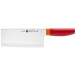 ZWILLING Now S 7-Inch Hardened Stainless Steel Chinese Cleaver Chef's Knife, Granada, Red, Granada