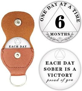 6 Month Sobriety Chip, 180 Days Sobriety Coin One Day at A Time AA Chips and Medallions - Recovery Coin Sober Token for Alcoholics Anonymous Recovery Sober Gifts