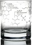 Greenline Goods Whiskey Glasses - 10 oz Tumbler Science of Whisky Glass - Etched with Whiskey Chemistry Molecules | Old Fashioned Rocks Glassware