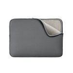 RAINYEAR Laptop Sleeve Case Compatible with 13.3 Inch Notebook Computer Tablet Chromebook 2021 2022 New 14" MacBook Pro M1 A2442 Soft Cover Protective Case Zipper Carrying Bag(Grey,Upgraded Version)