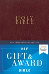 Niv, Gift And Award Bible, Leather-Look, Burgundy, Red Lette