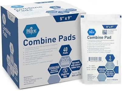 MED PRIDE Sterile Abdominal- ABD Combine Pads| 40-Pack, 5 x 9 Inches| Extra Absorbent & Thick, Individually Wrapped Wound Dressing, First Aid Pads| Surgical-Grade, Nonstick- for Heavy Leakage, Post Op