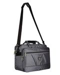 Blubags Expandable laptop Polyster Messenger bag with extra zippers black F1 (Grey)