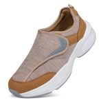 Ortho+rest Men Diabetic Shoes Swollen Feet Diabetes Walking Shoes Arch Support Orthopedic Sneakers, Brown, 11