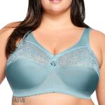 Glamorise Women's Plus Size MagicLift Original Support Bra Wirefree #1000, Glacier, 42DD