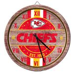 FOCO Kansas City Chiefs NFL Barrel Wall Clock