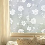 Window Privacy Film No Glue Pattern Frosted Glass Sticker Sun UV Blocking Static Clings Non Adhesive Decorative Window Covering for Home Office