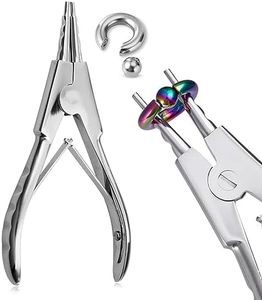 DJCIW Heavy-Duty Ring Opening Pliers for Large Gauge Hoops,Versatile Tool for Jewelry Piercing, Captive Bead, Segment, Clicker, Stubborn Nose Hoop Rings