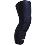 Yogpro NYLON, SPANDEX, Gridflex Knee Sleeve with Padded Slip in Black for Basket Ball, Skate, Dancing, Cycling, Volleyball (Free Size)