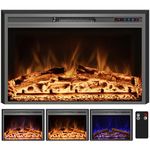 Kentsky Electric Fireplace, 28" Electric Fireplace Inserts, Recessed Fireplace Heater with Remote Control, Adjustable Flame Colors, Timer&Overheating Protection, 750/1500W