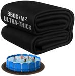 TIXANF 300G/M² Thicker 24FT Pool Liner Pad,Seamless Above Ground Pool Liner, Thicker Durable Geotextile Material, Pre-Cut Heavy Duty Round Pool Liner Pad, Puncture Protection,Extend Liner Life(Black)