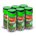 Schwartz Chives 1 G | Jar | Pack of 6 | Bursting with Flavour and Aroma | Subtle Onion and Garlic Flavours | Versatile Herb | Perfect for Salads, Soups and Stews