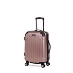 Kenneth Cole REACTION Renegade ABS Expandable 8-Wheel Upright, Rose Gold, 20-Inch Carry On, Renegade_Collection