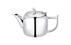 Café Olé Chatsworth Tea Pot, 24oz (680ml) Small Teapot for 2-3, 18/10 Stainless Steel, Mirror Polished, CHT-024