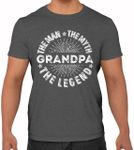 Grandpas The Man The Myth The Legend Shirt, Grandpas Tshirt, Mens Gray Lg Shirt