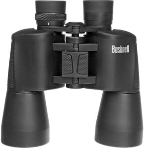 BUSHNELL PowerView 10x50 Wide Angle Binoculars for Birding, Whale Nature Watching, Hunting, 10x Magnification, 50mm Objective, BK-7 Porro Prism Multi-Coated Optics, Black (131056)