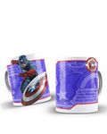 AK CREATION Ceramic Captain America Printed Coffee Mug 330 ml Gift for Any Occasion Coffee Cups Gift for Kids, Friends, Boyfriend, Husband (White)