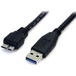 StarTech.com 0.5m (1.5ft) Black SuperSpeed USB 3.0 Cable A to Micro B - USB 3.0 Micro B Cable - 1x USB 3 A (M), 1x USB 3 Micro B (M) 50cm (USB3AUB50CMB)