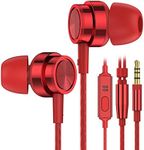 Earphones Wired In-Ear Headphones with Microphone and Pure Sound, Wired Earbuds with Strong Bass and Noise Isolating, 3.5mm Earphones for Samsung, Android,Tablet, iPad, MP3, 3.5mm Devices