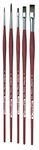 Da Vinci 5269 brushes in synthetic fiber - College - oil and acrylic colors, Brown, Set of 5