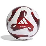 adidas Polyurethane Tiro League Thermally Bonded Footballs, White/Team Colleg Burgundy/Team Collegiate Red - Size 5