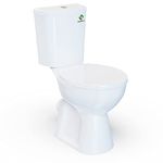 SUPERFLO 19”High Toilets Round Tall Toilet with Dual Flush & Extension Pipe, Rear Outlet Toilet with Tank 0.8/1.28 GPF, Toilets for Bathrooms Comfort Height for Seniors,Disabled & Tall Person