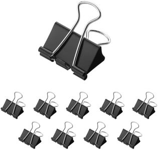 Westcott Lot de 12 pinces pliantes 32 mm noires | Lot de 12 pinces en métal pour documents | Pinces à papier stables et réutilisables | Pinces de 32 mm pour bureau et maison | E-10713 00