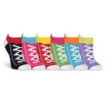 K. Bell Womens Sneaker Low Cut No Show 6-pack Sock, Sneakers (Assorted), 4-10 US