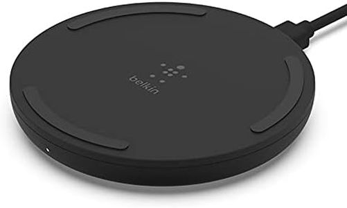 Belkin Quick Charge Wireless Charging Pad - 10W Qi-Certified Charger Pad for Apple iPhone, Samsung Galaxy, Pixel, Airpods Pro & More, Charge While Listening to Music, Streaming Videos - Black (No PSU)