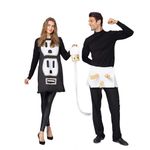 Spooktacular Creations USB/Light Plug and Socket Couple Set Halloween Costume for Adult XL