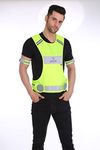 EVION Reflective Cycling Vest along with Reflective Arm Band and a Bag for cycling, walking, running, jogging, biking, trekking.