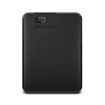 WD 2TB Elements portable external hard drive, USB 3.0 interface, portable external storage, Plug-and-Play, SuperSpeed USB 3.2 Gen 1, Formatted for PC and Mac, Black