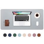 Mouse Pad Extended Mouse Mat X-Large DOBAOJIA Desk Pad Large Desk Blotter Writing Pad for Laptop/Office/Home, PU Leather Waterproof +Suede Non-Slip 31.5'' X 15.7'' (Gray)