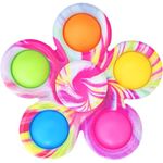 Stress Relief Hand Spinner Push Pop Bubble Fidget Toy (Multicoloured)