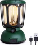 Mesqool Camping Lantern Rechargeable Battery 6000mAh, 650LM LED Lanterns for Power Outages Emergency Hurricane, Solar Hand Crank Lantern for 200 Hours