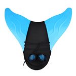 DEBAIJIA Swimming Mermaid Tail Fin, Blue, Silica Gel, One Size