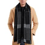 ECOMBOS Mens Scarf - Winter Scarf for Men Tartan Warm Plaid Long Scarves Classical Cashmere-like Knitted Scarf Shawl Neck Wrap